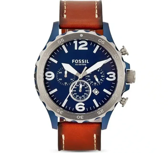 imgi_9_JR1504-original-fossil-men-watch-blue-dial-brown-strap-nate-egypt.jpg-700x637 ساعة فوسيل للرجال JR1504 - الصورة 1